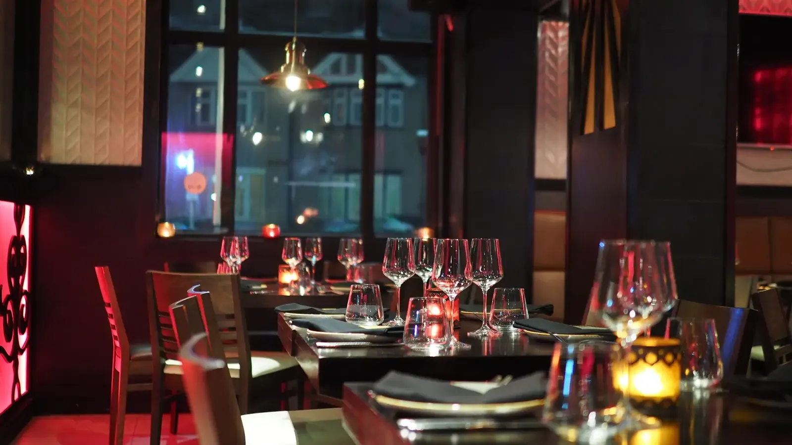 Elegant restaurant dining area